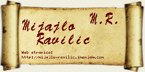 Mijajlo Ravilić vizit kartica